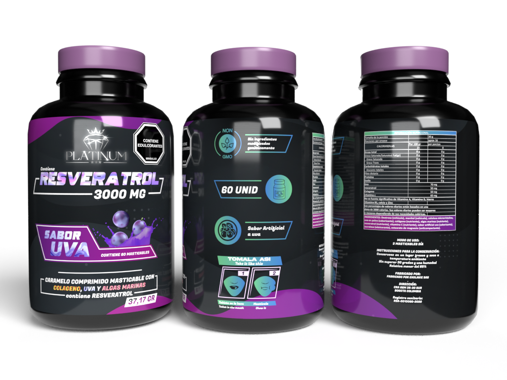 Resveratrol 3000mg Original con Obsequios